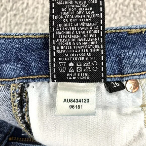 7FAM Womens Size 26 Luxe Vintage High Waist Copper Stripe Skinny Ankle Jeans - Picture 10 of 16